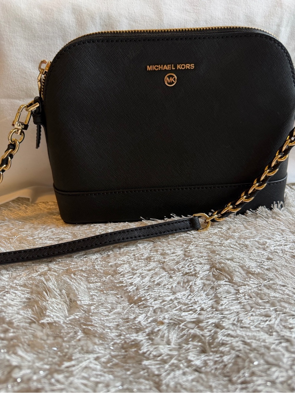 Michael Kors Black Saffiano Leather Crossbody Bag